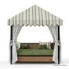 Picture of Wichita Teak & Rattan Modern Outdoor Daybed with Canopy