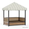 Picture of Wichita Teak & Rattan Modern Outdoor Daybed with Canopy