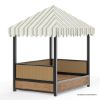 Picture of Wichita Teak & Rattan Modern Outdoor Daybed with Canopy