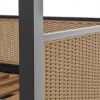 Picture of Wichita Teak & Rattan Modern Outdoor Daybed with Canopy