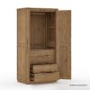 Picture of Brant Rustic Solid Wood Scandi Modern 2 Door Armoire