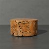 Picture of Guilford Antique Outdoor Round Teak Slice Coffee Table