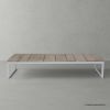 Picture of Penryn Patio Grey Wooden Slatted Rectangle Coffee Table