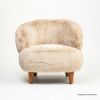 Picture of Rosemère Beige Faux Fur Accent Sofa Chair 