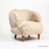 Picture of Rosemère Beige Faux Fur Accent Sofa Chair 