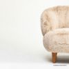 Picture of Rosemère Beige Faux Fur Accent Sofa Chair 