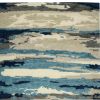 Picture of Humber Hand Tufted Wool Abstract Blue Area Rug
