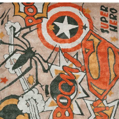 Picture of Athabasca Hand Tufted Wool Marvel Superhero Kids Rug
