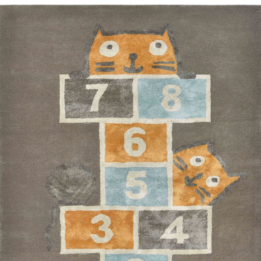 Picture of Peyto Hand Tufted Wool Hopscotch Rug for Kids