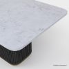 Picture of Perris Modern Black Fluted Base Marble Top Dining Table