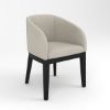 Picture of Perris Fully Upholstered Barrel Dining Chair