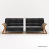 Picture of Pierre Mid Century Scandinavian 3 Piece Sofa Set for Living Room