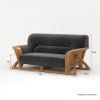 Picture of Pierre Mid Century Scandinavian 3 Piece Sofa Set for Living Room