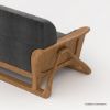 Picture of Pierre Wood & Velvet Mid Century Scandinavian Three Seater Sofa