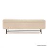Picture of Bécancour Modern White Boucle Ottoman Storage Bench