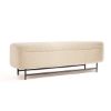 Picture of Bécancour Modern White Boucle Ottoman Storage Bench