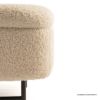 Picture of Bécancour Modern White Boucle Ottoman Storage Bench