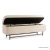 Picture of Bécancour Modern White Boucle Ottoman Storage Bench