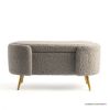 Picture of Wetaskiwin Gray Boucle Fabric Ottoman Storage Bench