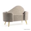Picture of Wetaskiwin Gray Boucle Fabric Ottoman Storage Bench