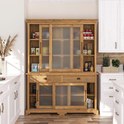 Picture of Surrey Rustic Free Standing Kitchen Pantry Storage Cabinet