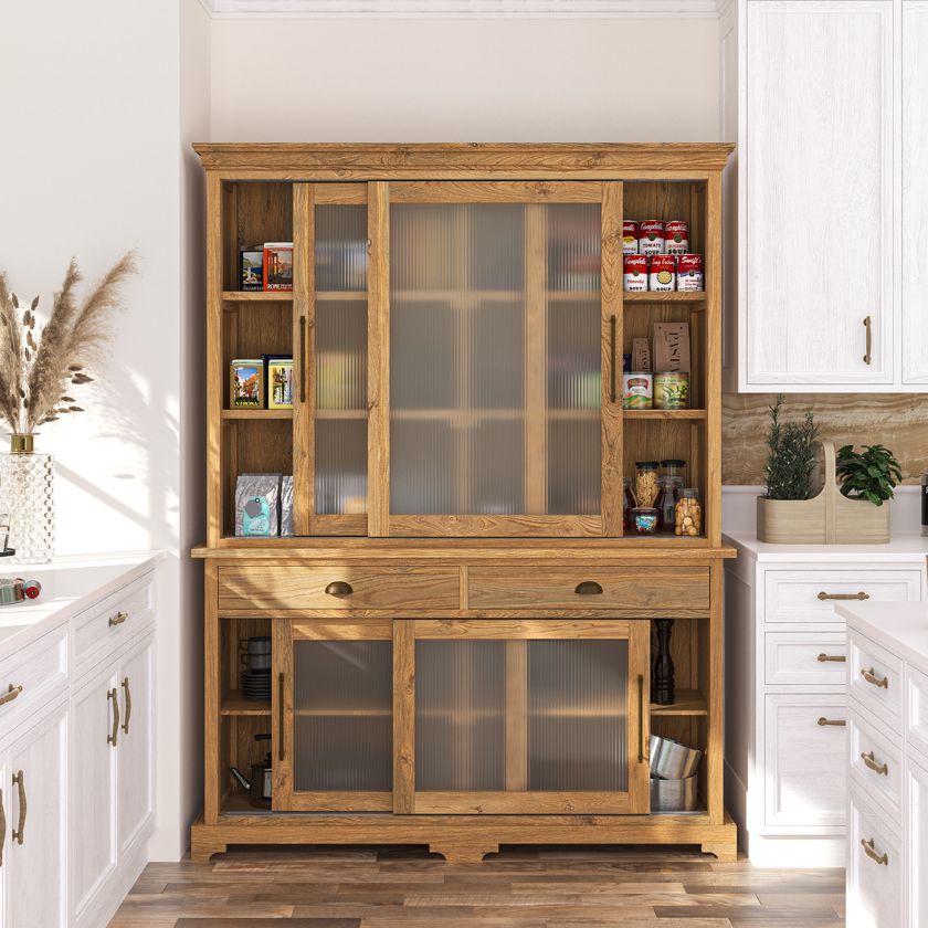 Picture of Surrey Rustic Free Standing Kitchen Pantry Storage Cabinet