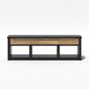 Picture of Aventura Two-Tone Black Modern Entryway Bench with Drawers