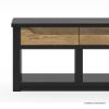 Picture of Aventura Two-Tone Black Modern Entryway Bench with Drawers