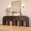 Picture of Chico Solid Dark Wood Arched Console Table with Drawers