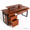 Picture of Fargo Industrial Home Office Computer Desk with File Cabinet