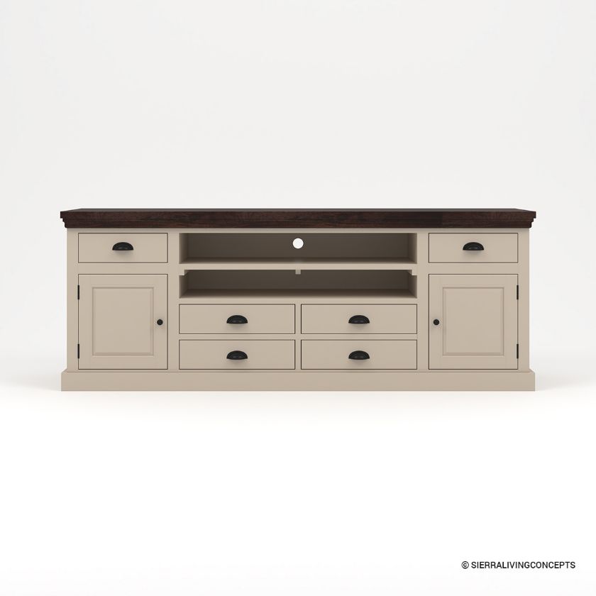 Dyersville Two Tone White Media Console with Drawers (50