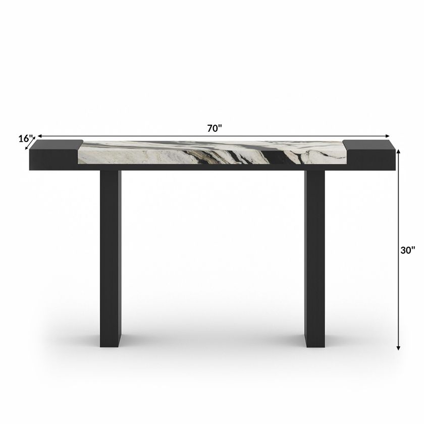  Pape Modern Marble Top Console Table Size Image