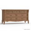 Picture of Gilbert French Provincial Wood & Rattan 7 Drawer Dresser