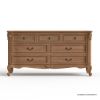 Picture of Gilbert French Provincial Wood & Rattan 7 Drawer Dresser