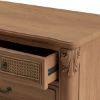 Picture of Gilbert French Provincial Wood & Rattan 7 Drawer Dresser