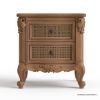 Picture of Gilbert French Provincial Rattan & Wood 2 Drawer Nightstand