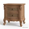 Picture of Gilbert French Provincial Rattan & Wood 2 Drawer Nightstand