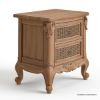 Picture of Gilbert French Provincial Rattan & Wood 2 Drawer Nightstand