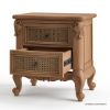 Picture of Gilbert French Provincial Rattan & Wood 2 Drawer Nightstand