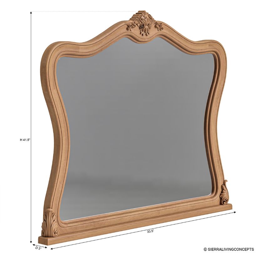 Gilbert French Provincial Hand Carved Mirror Dimension Image