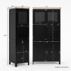 Picture of Coralville Black 2 Piece Hutch With Bar Storage