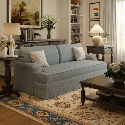 Picture of Augusta Patterned Loveseat Skirted Sofa