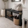 Picture of Bonaparte Modern Black Entryway Bench with Shoe Rack