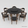 Picture of Flint Modern Round Dining Table Set for 6