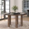 Picture of Flint Modern Round Dining Table with Lazy Susan for 6