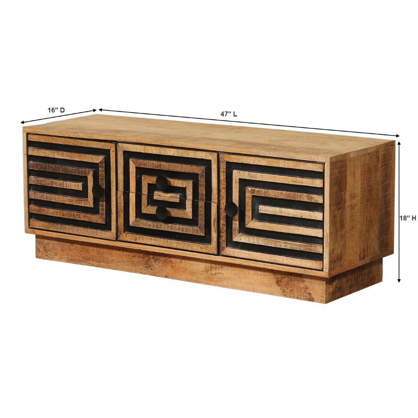 Buellton Solid Wood Art Deco TV Stand (47