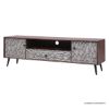 Picture of Brossard Carved Wood Two Tone Mid-Century Modern Media Console (63")