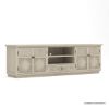 Picture of Nuala Solid Wood Hand Carved Weathered White TV Media Console (78”)