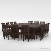 Picture of Dallas Ranch Solid Wood Grand Dining Table Set for 14
