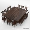 Picture of Dallas Ranch Solid Wood Grand Dining Table Set for 14